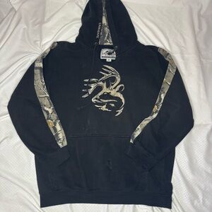 Legendary Whitetails Black and Camo Men's Hoodie